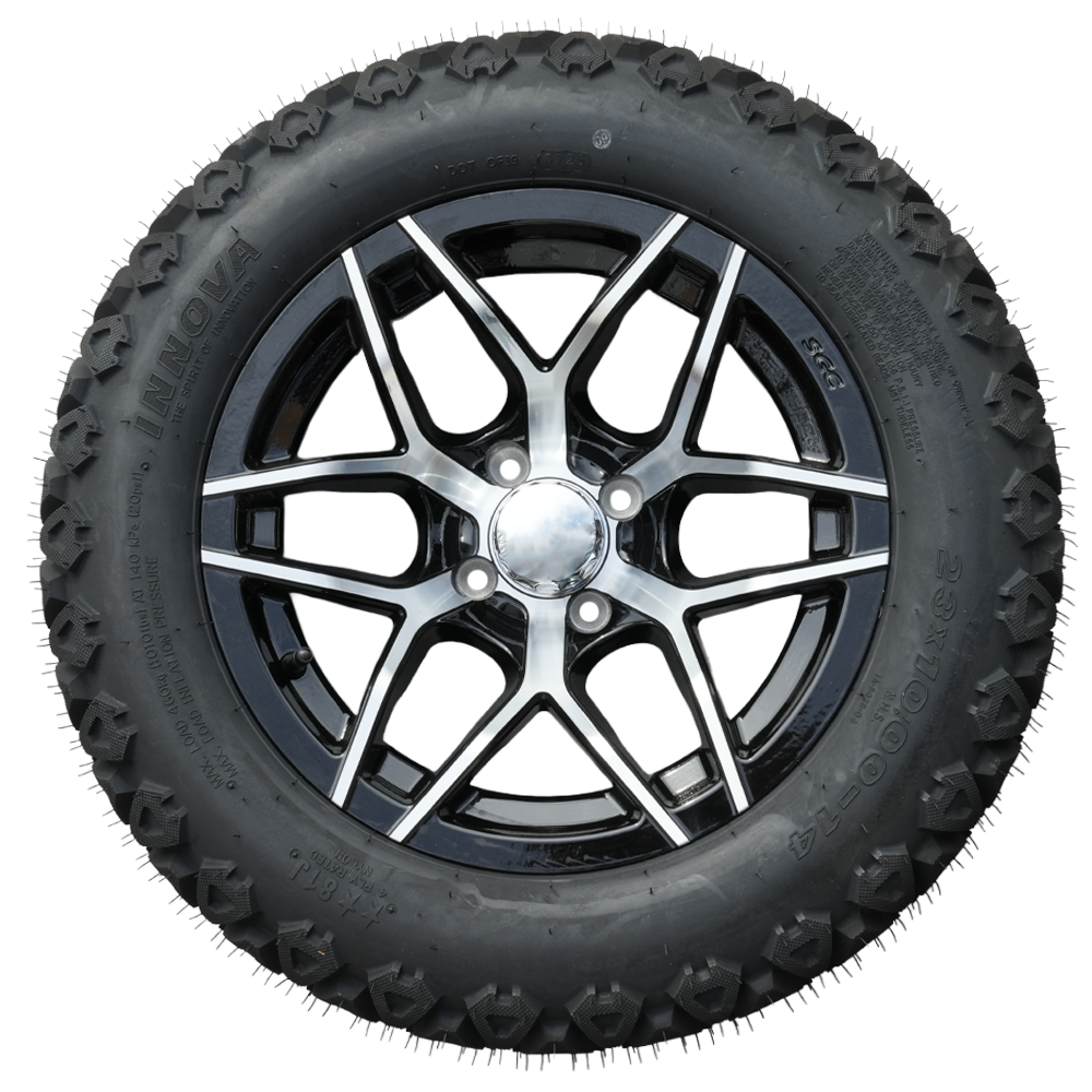 Chrome 14" Wheel and Tire Combo - RENO Performance